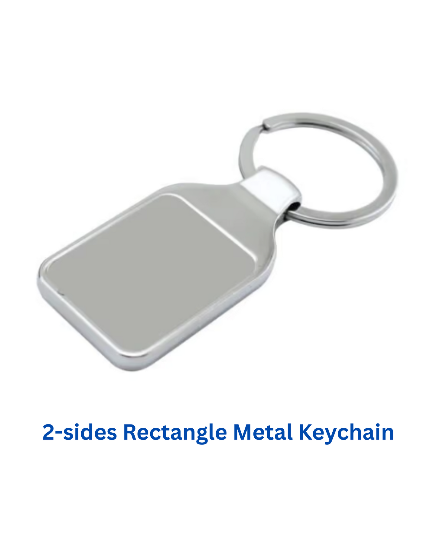 2 sides Rectangle Metal Keychain
