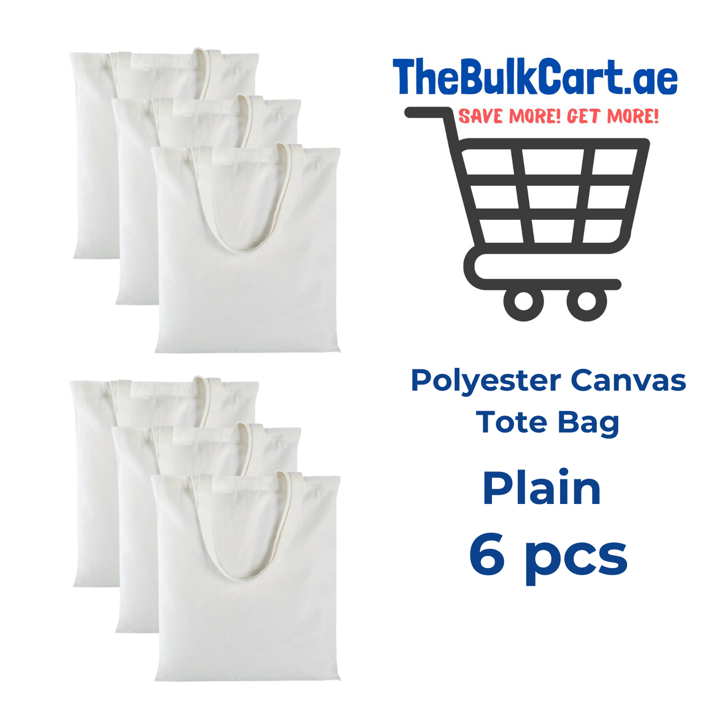 Tote Bag, White (Plain or Customized)