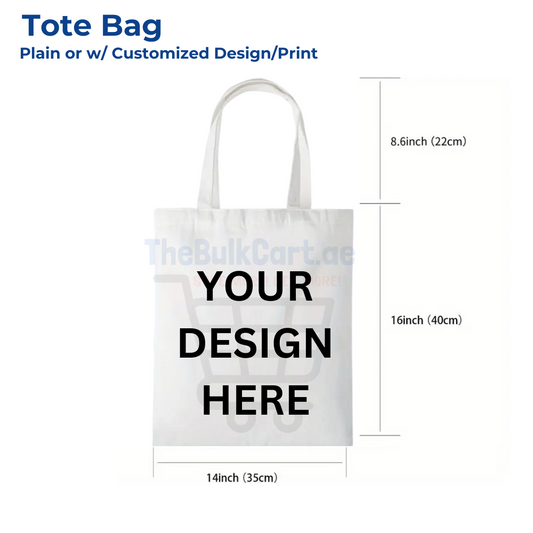 Tote Bag, White (Plain or Customized)
