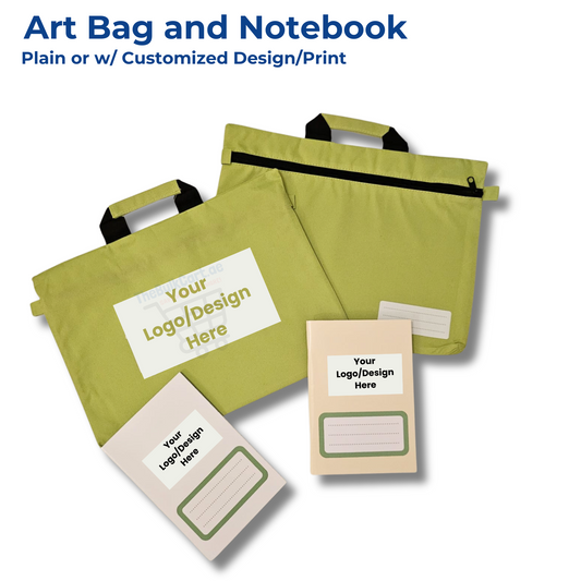 Personalized art bag (Optional: with writing notebooks)